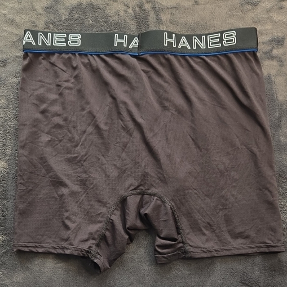 Hanes Black Boxer Briefs Cotton Comfort - Picture 4 of 4